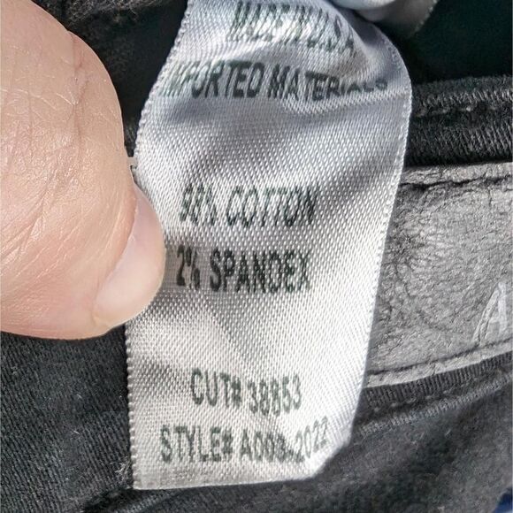 Agolde Sophie Ankle Cropped Skinny Jeans Black Size 25 - Picture 5 of 10